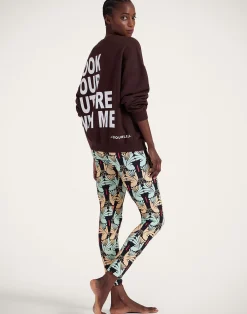 La DoubleJ Loungewear<Magica LeggingsAli Micro Yellow in Jersey Stretch