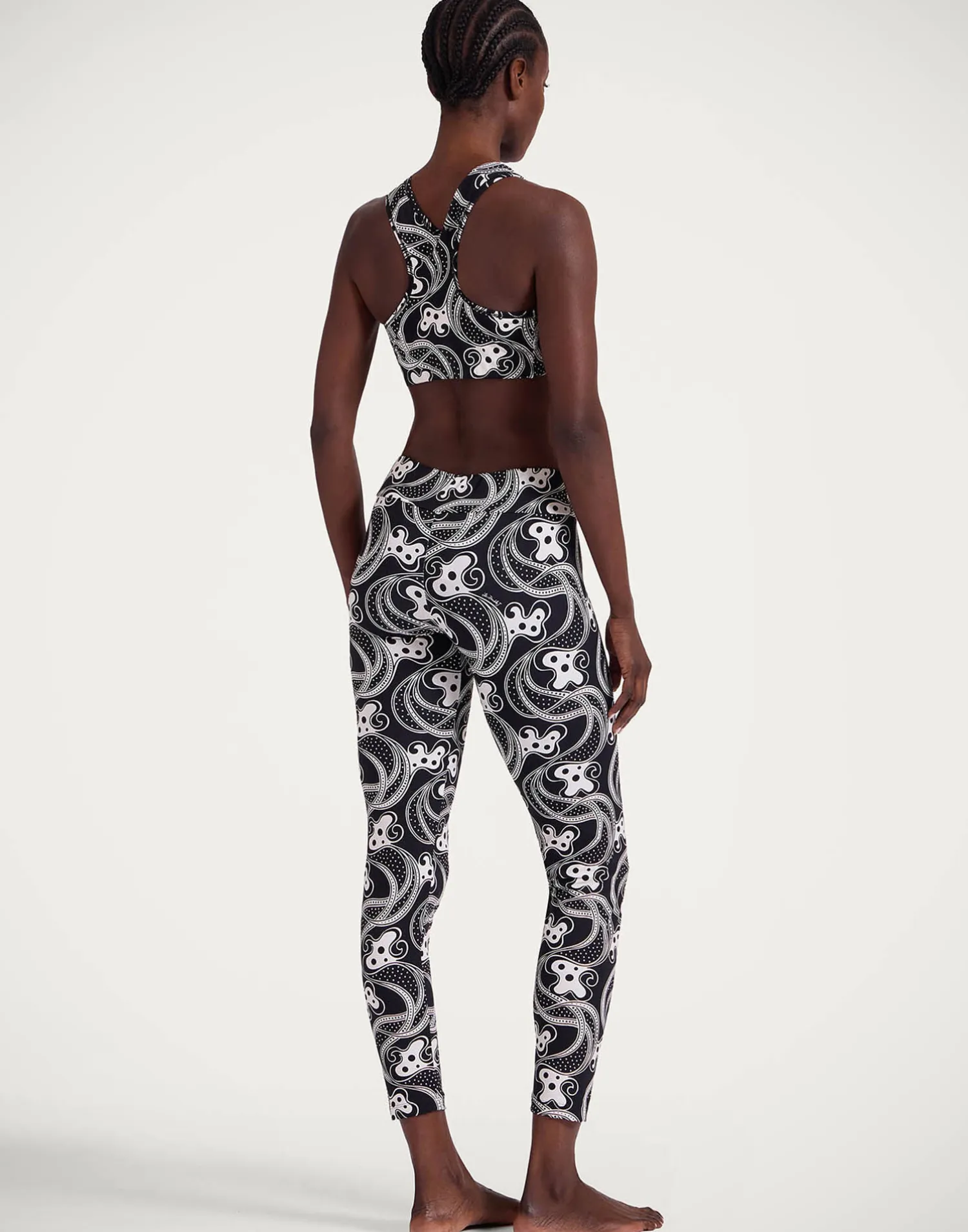 La DoubleJ Loungewear<Magica LeggingsAperol Black & White in Jersey Stretch