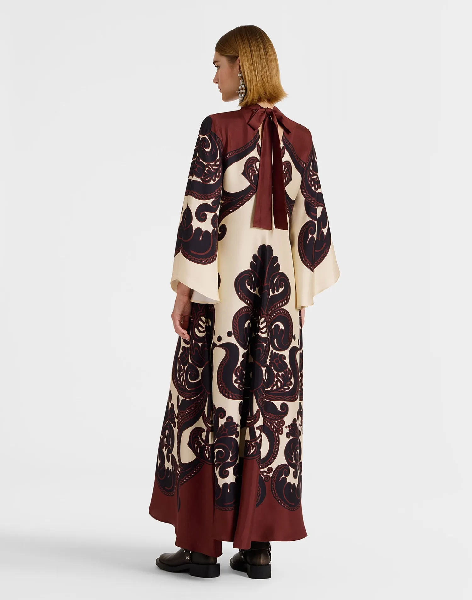 La DoubleJ Party Dressing<Magnifico DressCorsini Placée Cream in Silk Twill