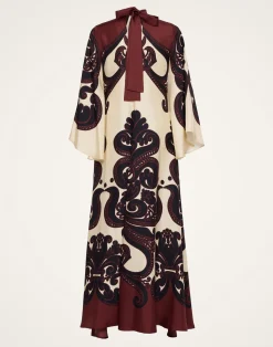 La DoubleJ Party Dressing<Magnifico DressCorsini Placée Cream in Silk Twill