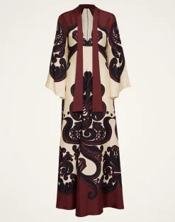La DoubleJ Party Dressing<Magnifico DressCorsini Placée Cream in Silk Twill