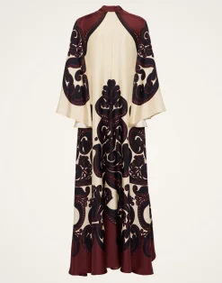La DoubleJ Vestiti<Magnifico DressCorsini Placée Cream in Silk Twill