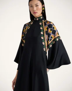 La DoubleJ Vestiti<Magnifico DressDazed Placée Black in Silk Twill