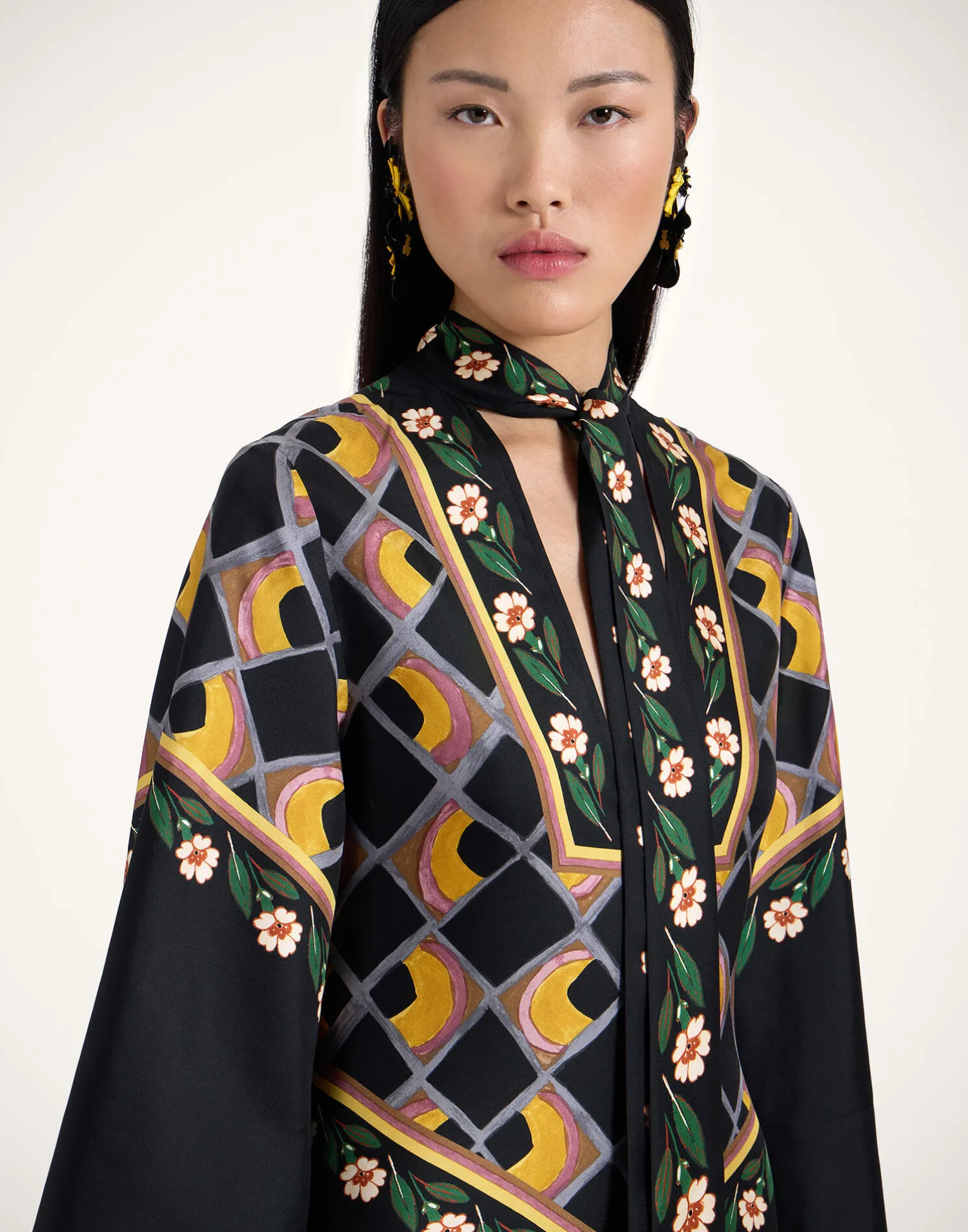 La DoubleJ Vestiti<Magnifico DressDazed Placée Black in Silk Twill