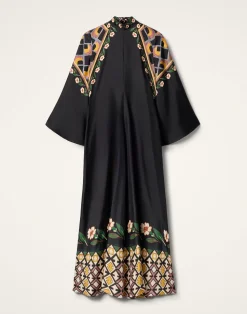 La DoubleJ Vestiti<Magnifico DressDazed Placée Black in Silk Twill