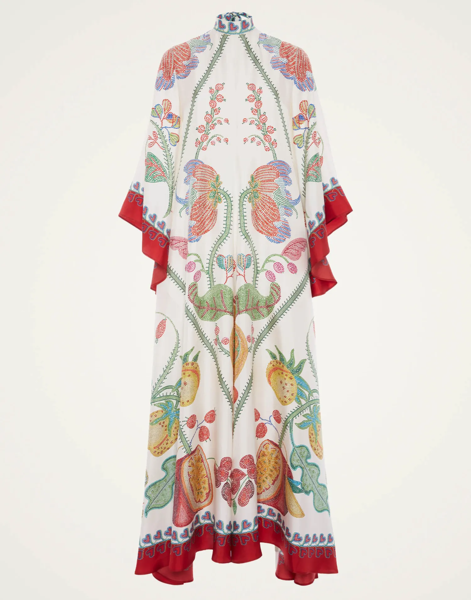 La DoubleJ Vestiti<Magnifico DressGrenadilla Placée Off White in Silk Twill