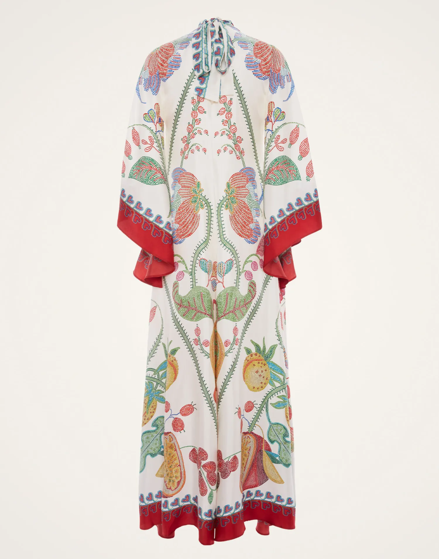 La DoubleJ Vestiti<Magnifico DressGrenadilla Placée Off White in Silk Twill