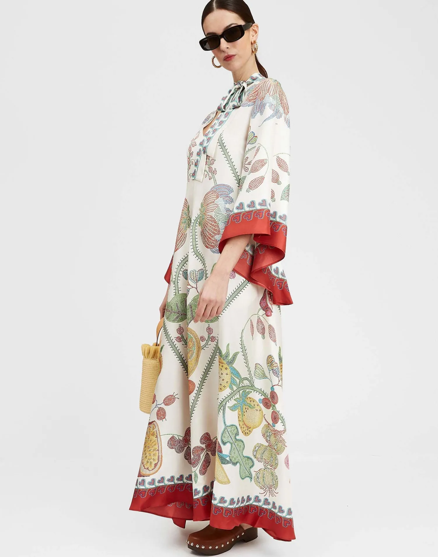 La DoubleJ Party Dressing<Magnifico DressGrenadilla Placée Off White in Silk Twill