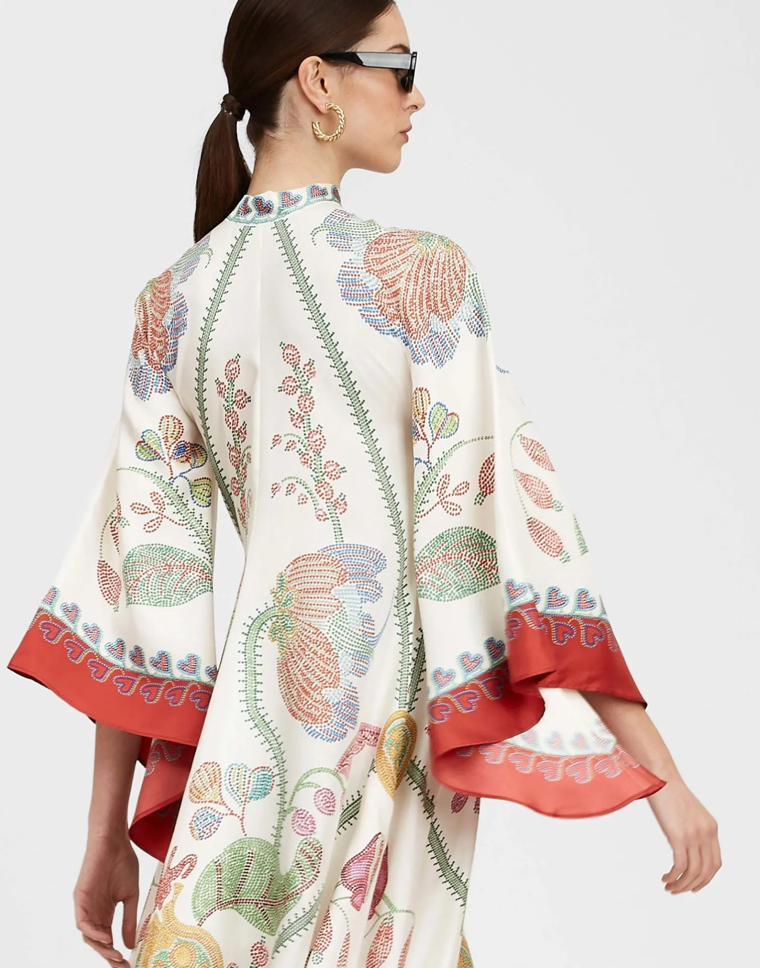 La DoubleJ Party Dressing<Magnifico DressGrenadilla Placée Off White in Silk Twill