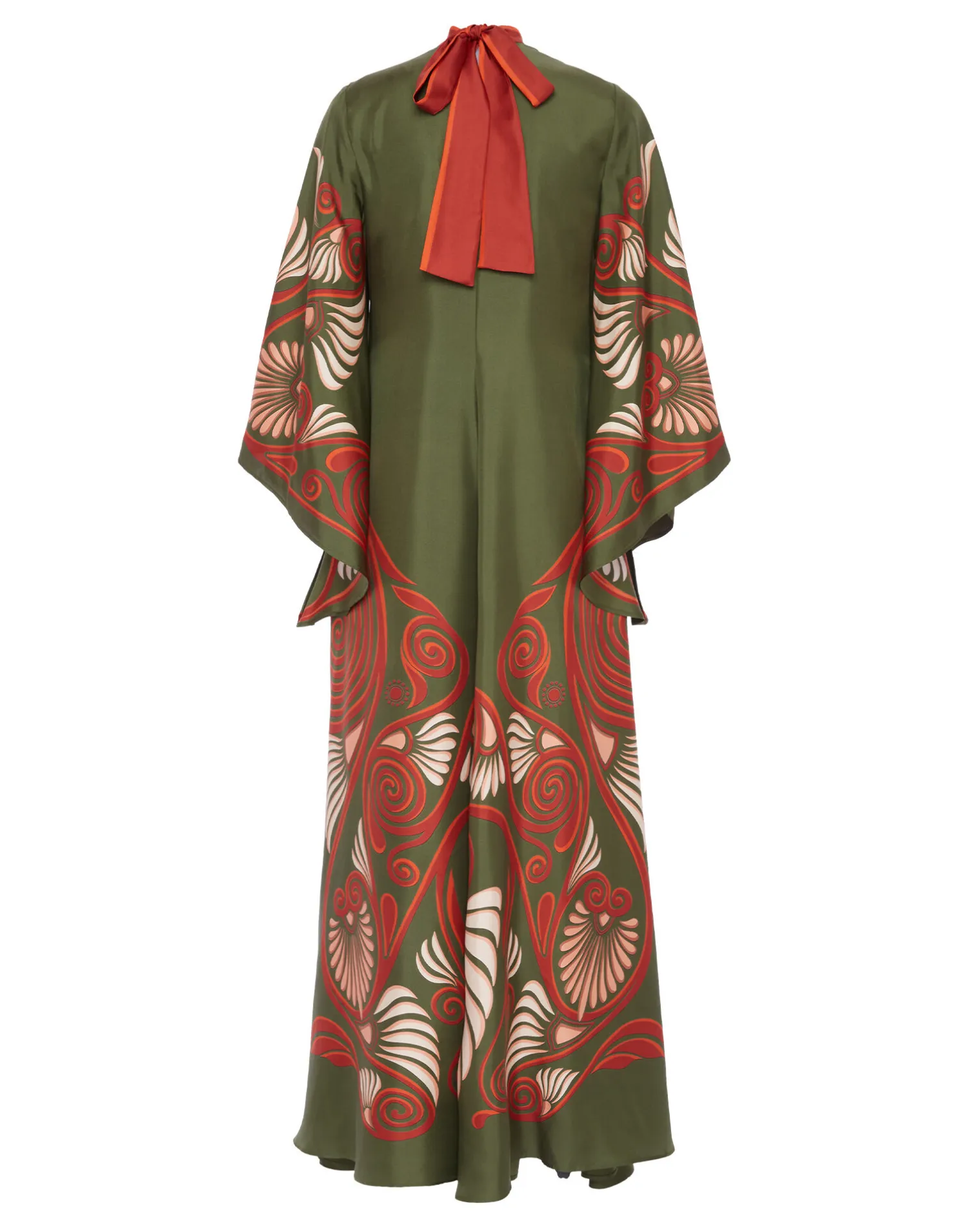 La DoubleJ Vestiti<Magnifico DressKerylos Placée Dark Green in Silk Twill