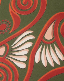 La DoubleJ Vestiti<Magnifico DressKerylos Placée Dark Green in Silk Twill