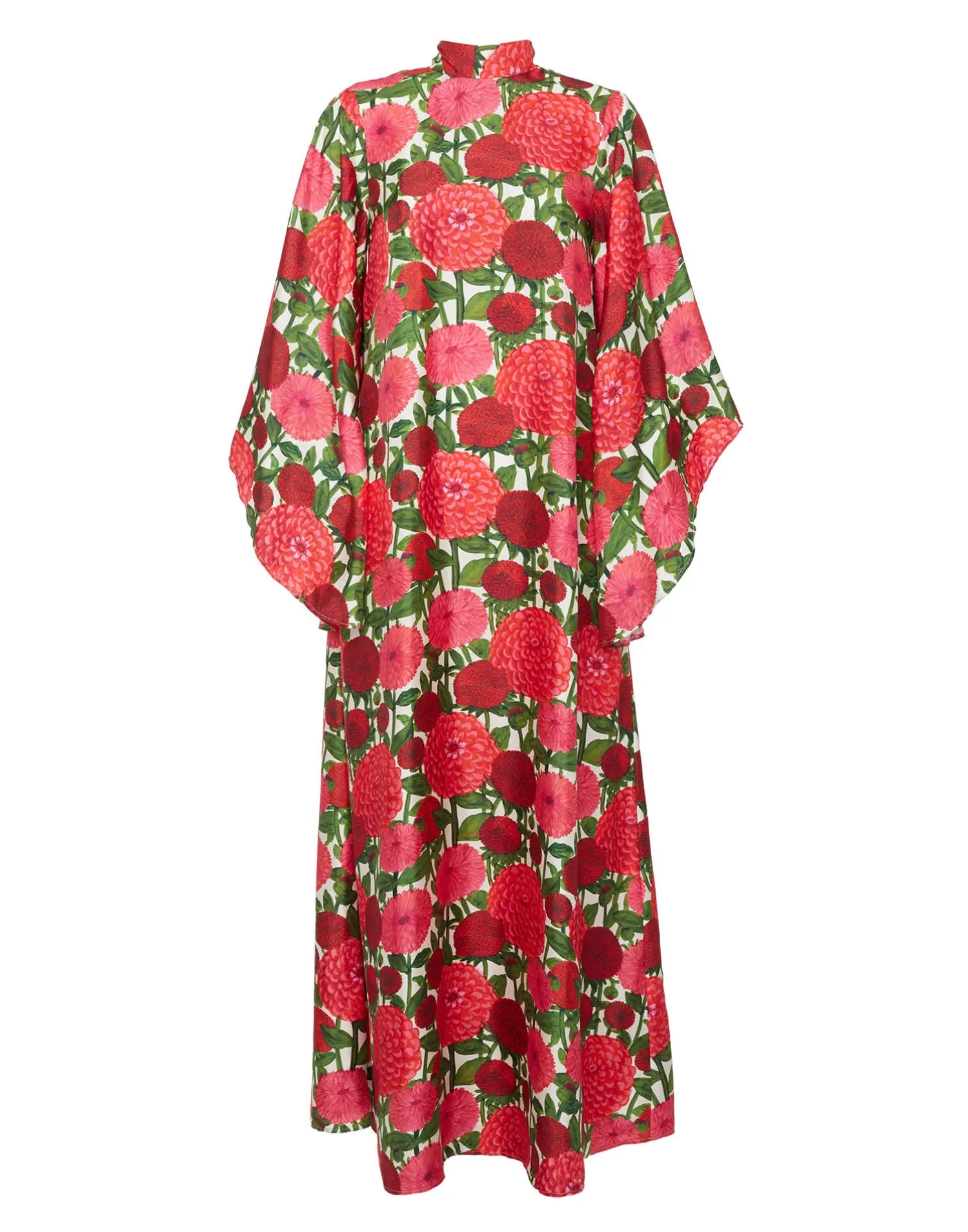 La DoubleJ Party Dressing<Magnifico DressPink Dahlias in Twill Silk