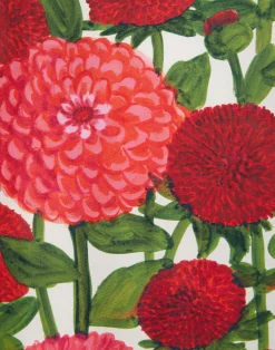 La DoubleJ Vestiti<Magnifico DressPink Dahlias in Twill Silk