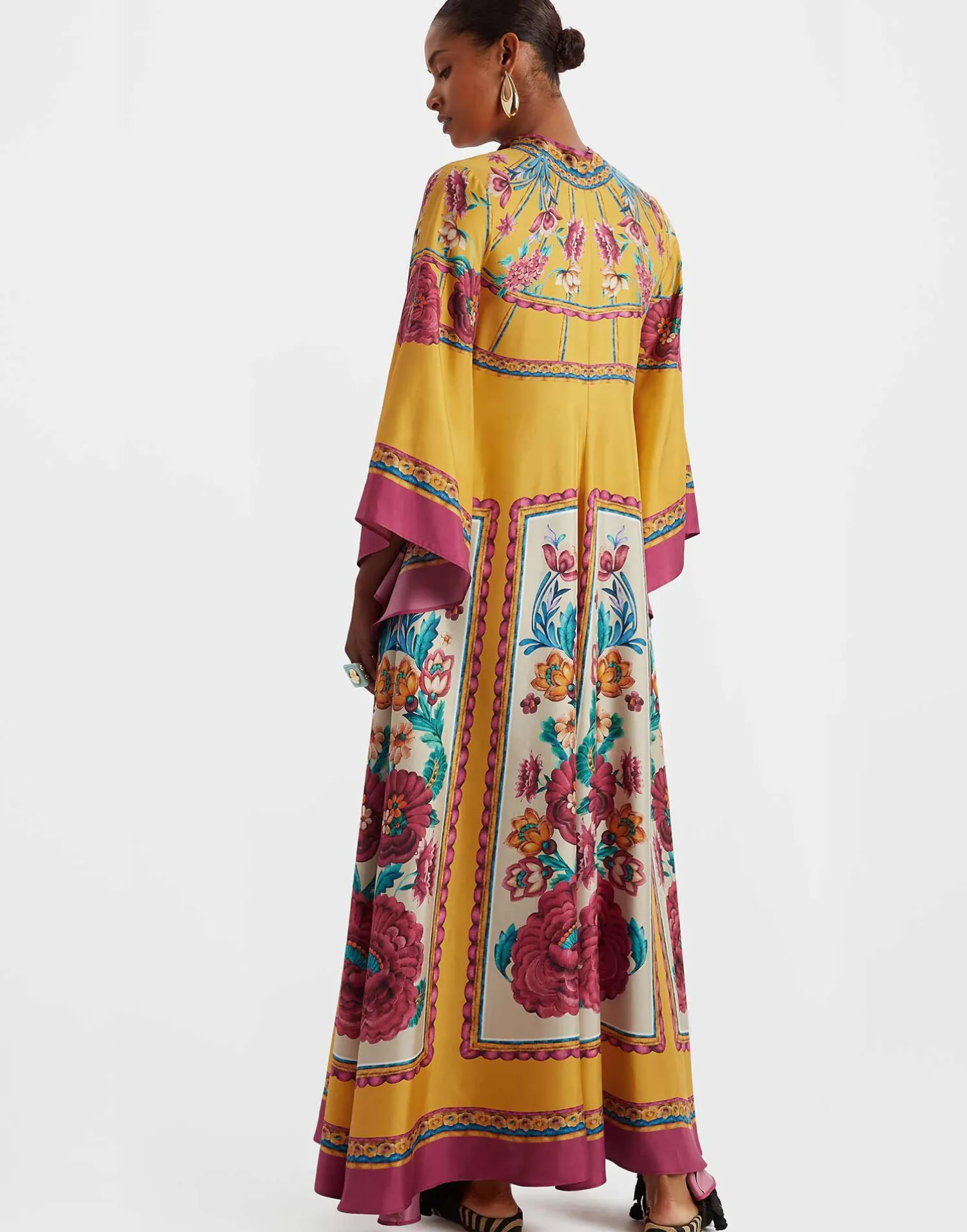 La DoubleJ Vestiti<Magnifico DressZodiac Placée Marigold in Silk Twill