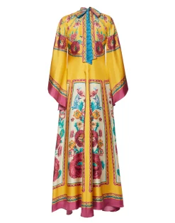 La DoubleJ Vestiti<Magnifico DressZodiac Placée Marigold in Silk Twill