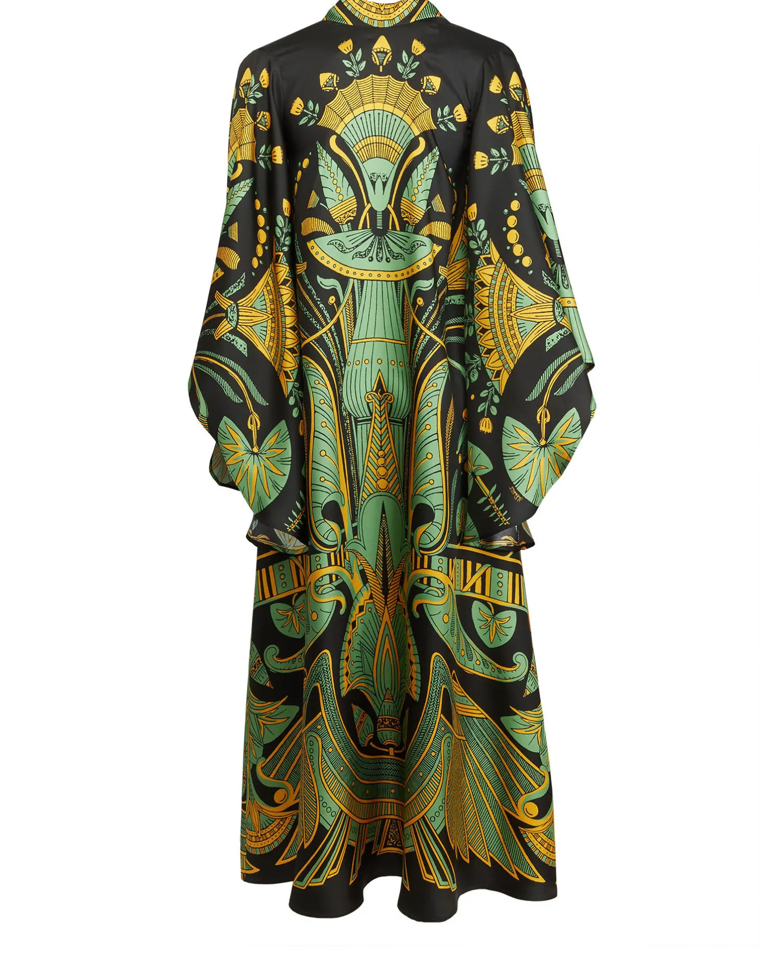 La DoubleJ Vestiti<Magnifico Midi DressThe Nile Placée Black in Silk Twill