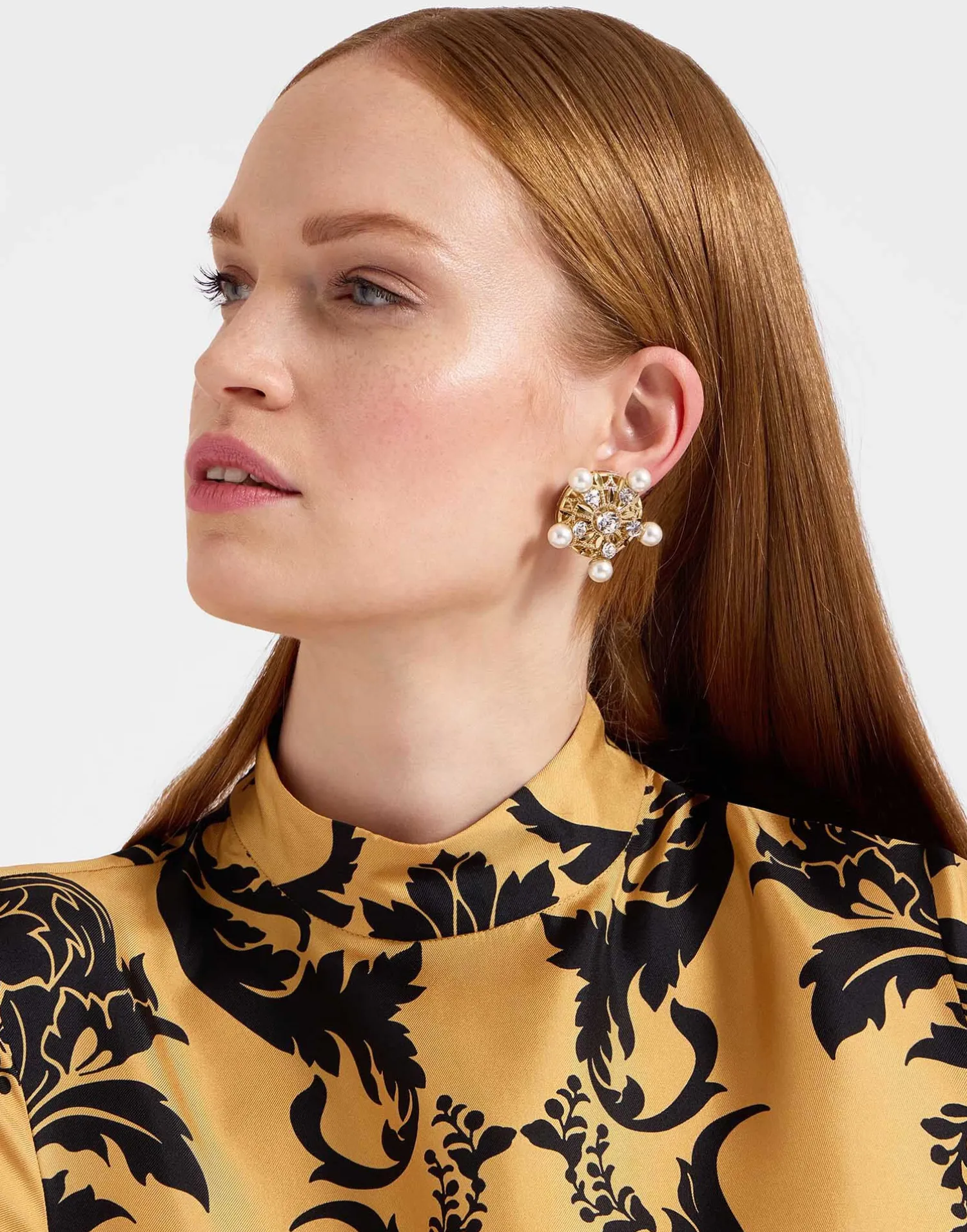 La DoubleJ Party Dressing<Make An Exit TopCherubs Gold in Silk Twill With Feathers