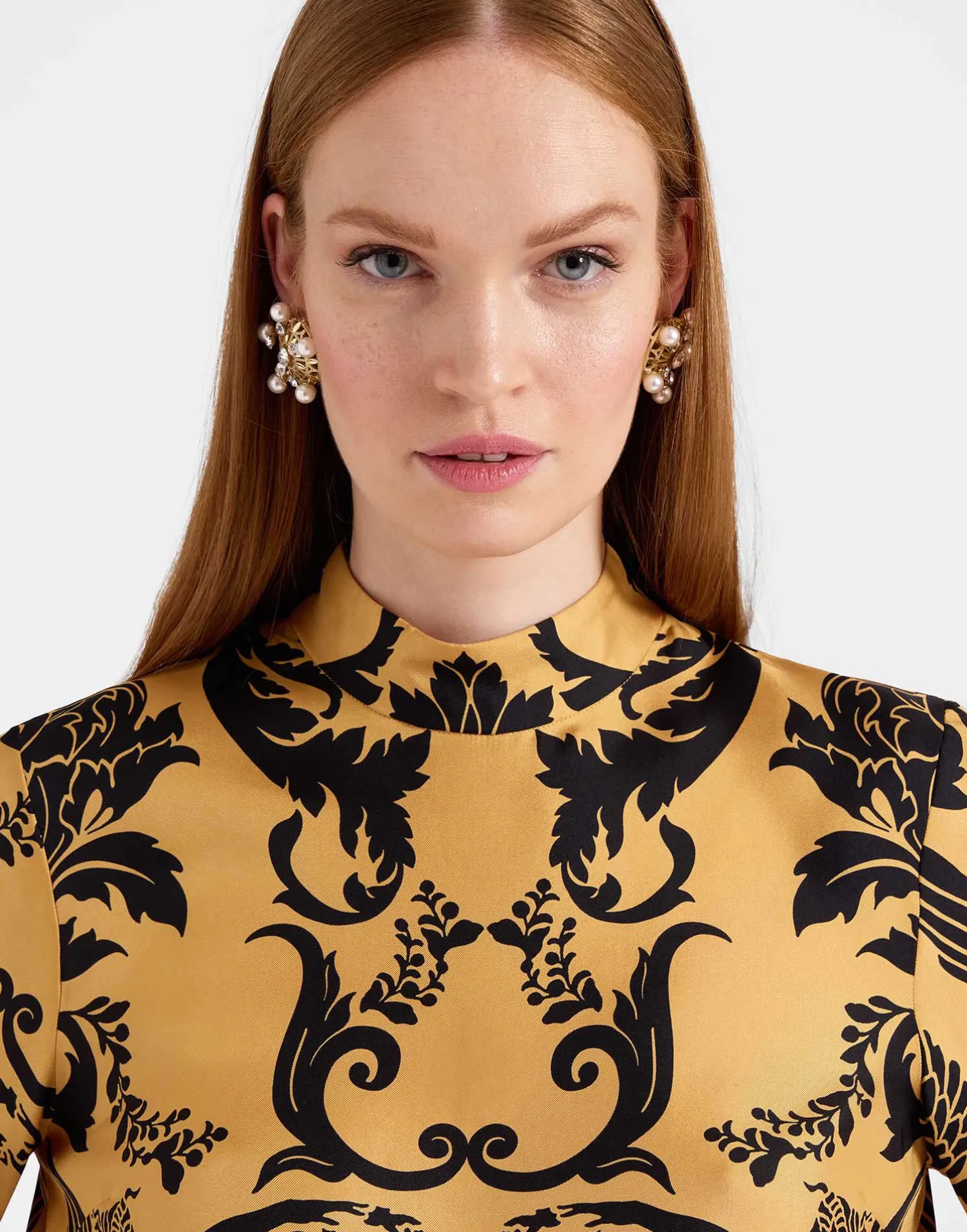 La DoubleJ Camicie E Top<Make An Exit TopCherubs Gold in Silk Twill With Feathers