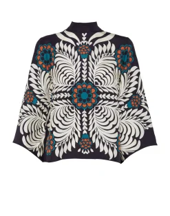 La DoubleJ Camicie E Top<Make An Exit TopMix Tiles Placée Black in Silk Twill