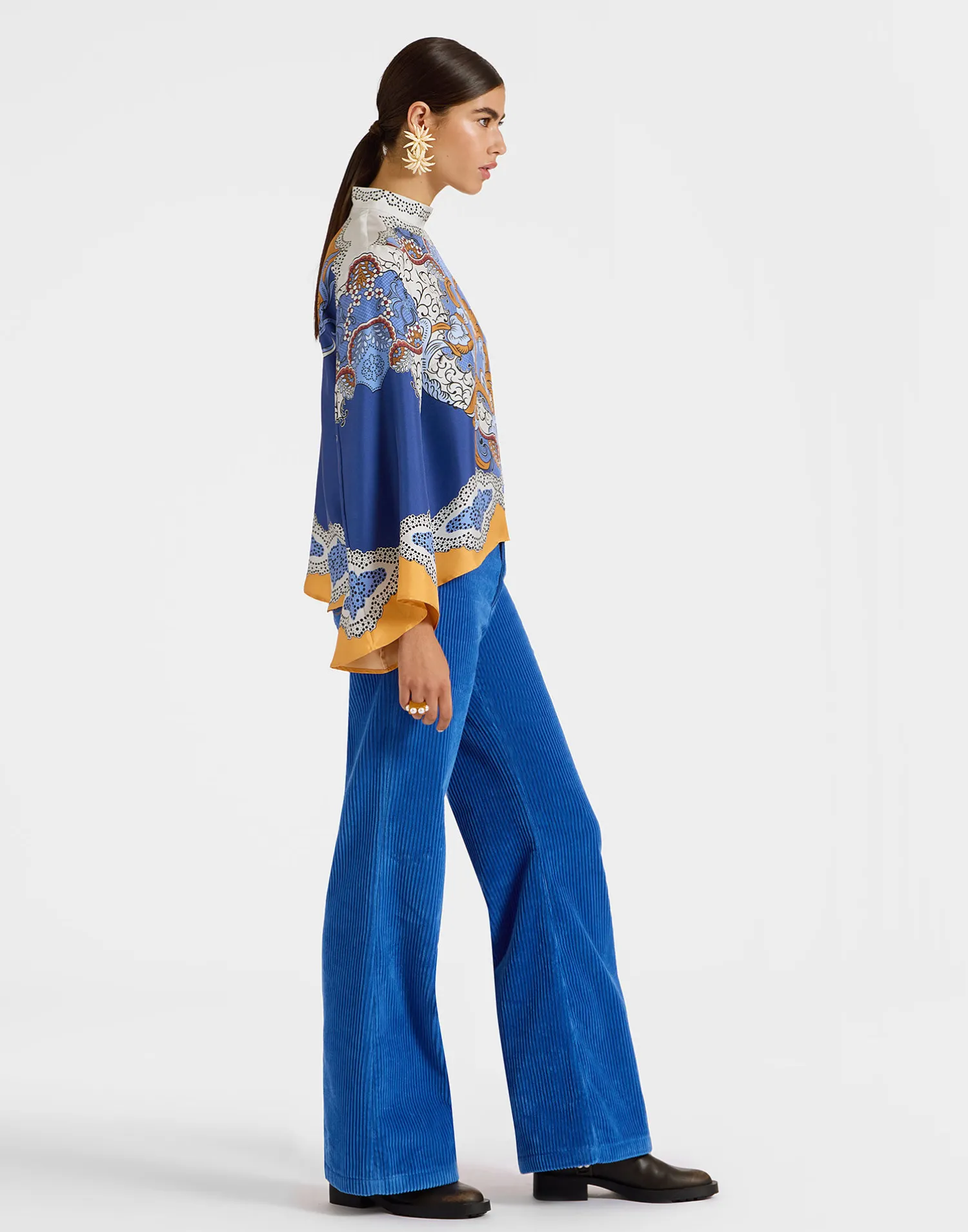 La DoubleJ Camicie E Top<Make An Exit TopPortal Placée Light Blue in Silk Twill