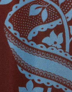La DoubleJ Camicie E Top<Make An Exit TopSignoria Plac&eacute;e Brown in Silk Twill