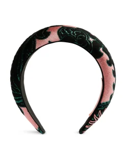 La DoubleJ Accessori Per Capelli|Accessories<Medici HeadbandOltrarno Pink in Jacquard