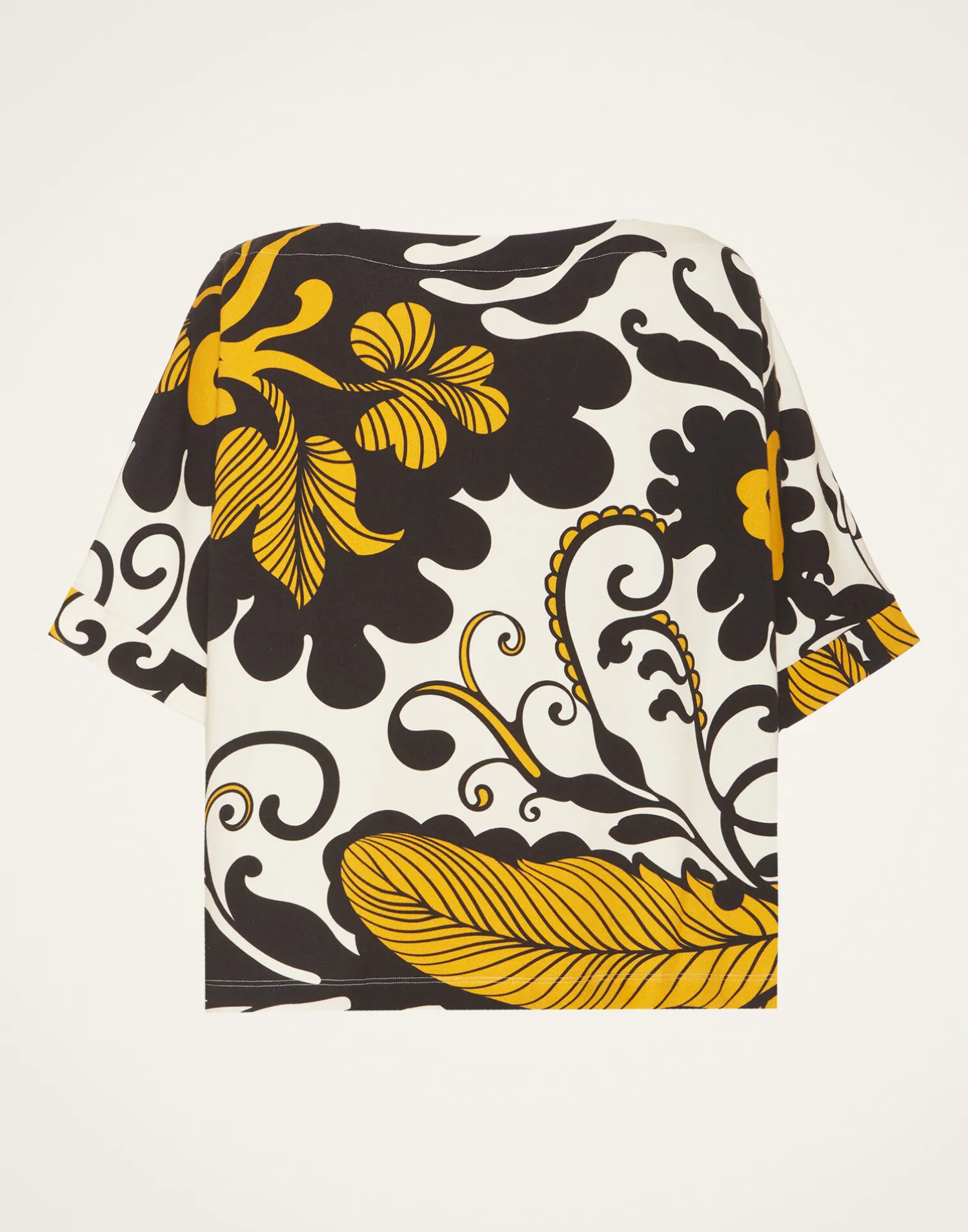 La DoubleJ Loungewear<Meditation TeeMarea Black & White in Stretch Fleece