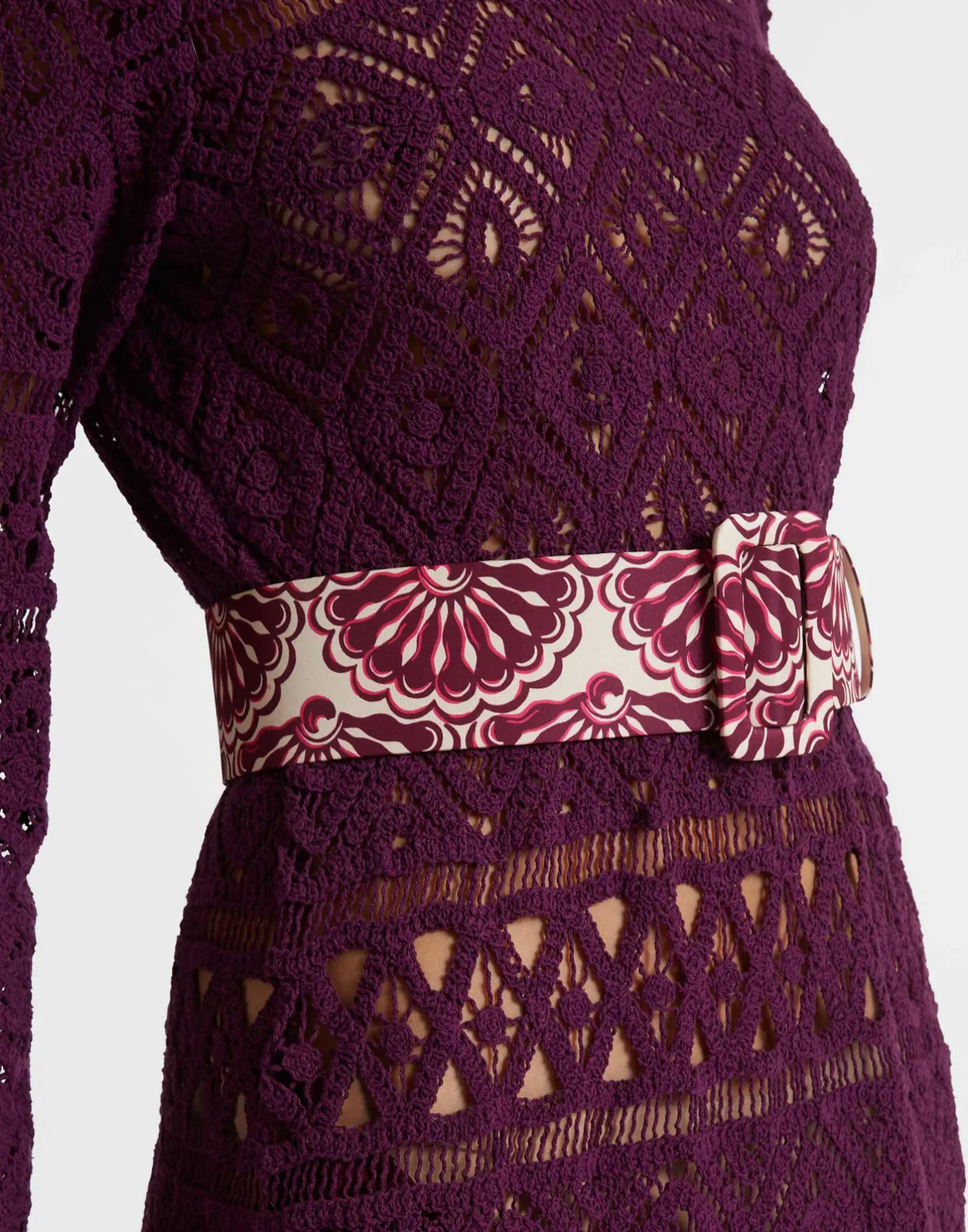 La DoubleJ Piccoli Accessori|Accessories<Medium BeltFans Purple in Light Faille