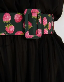La DoubleJ Piccoli Accessori|Accessories<Medium BeltLampone Mini Emerald in Light Faille