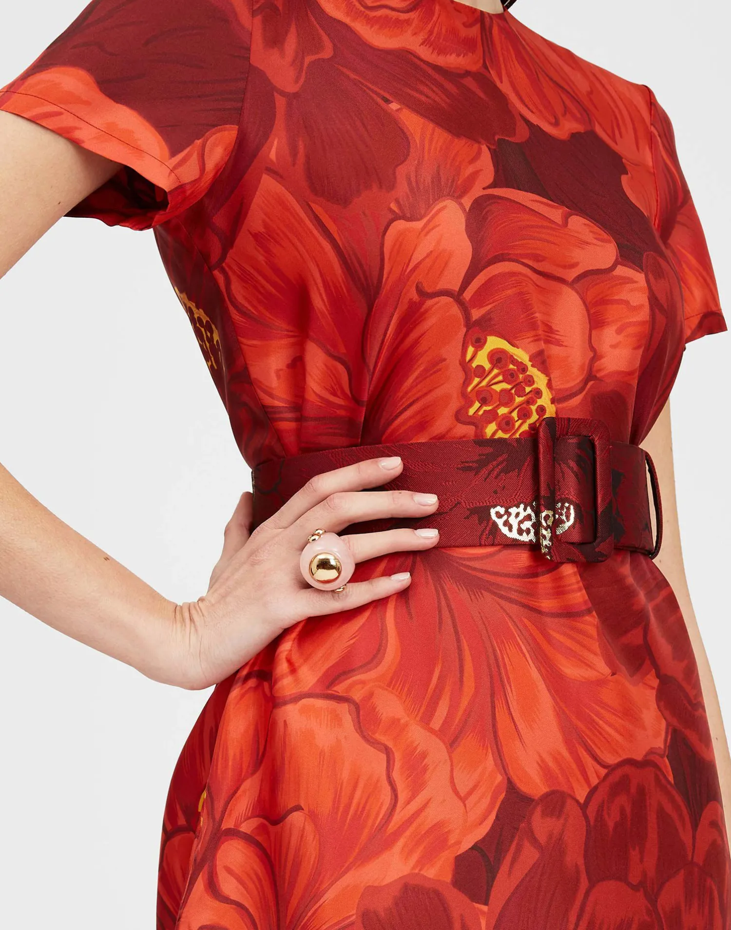 La DoubleJ Piccoli Accessori|Accessories<Medium BeltRuby Red in Jacquard