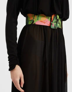 La DoubleJ Piccoli Accessori|Accessories<Medium BeltWonderland Black in Light Faille