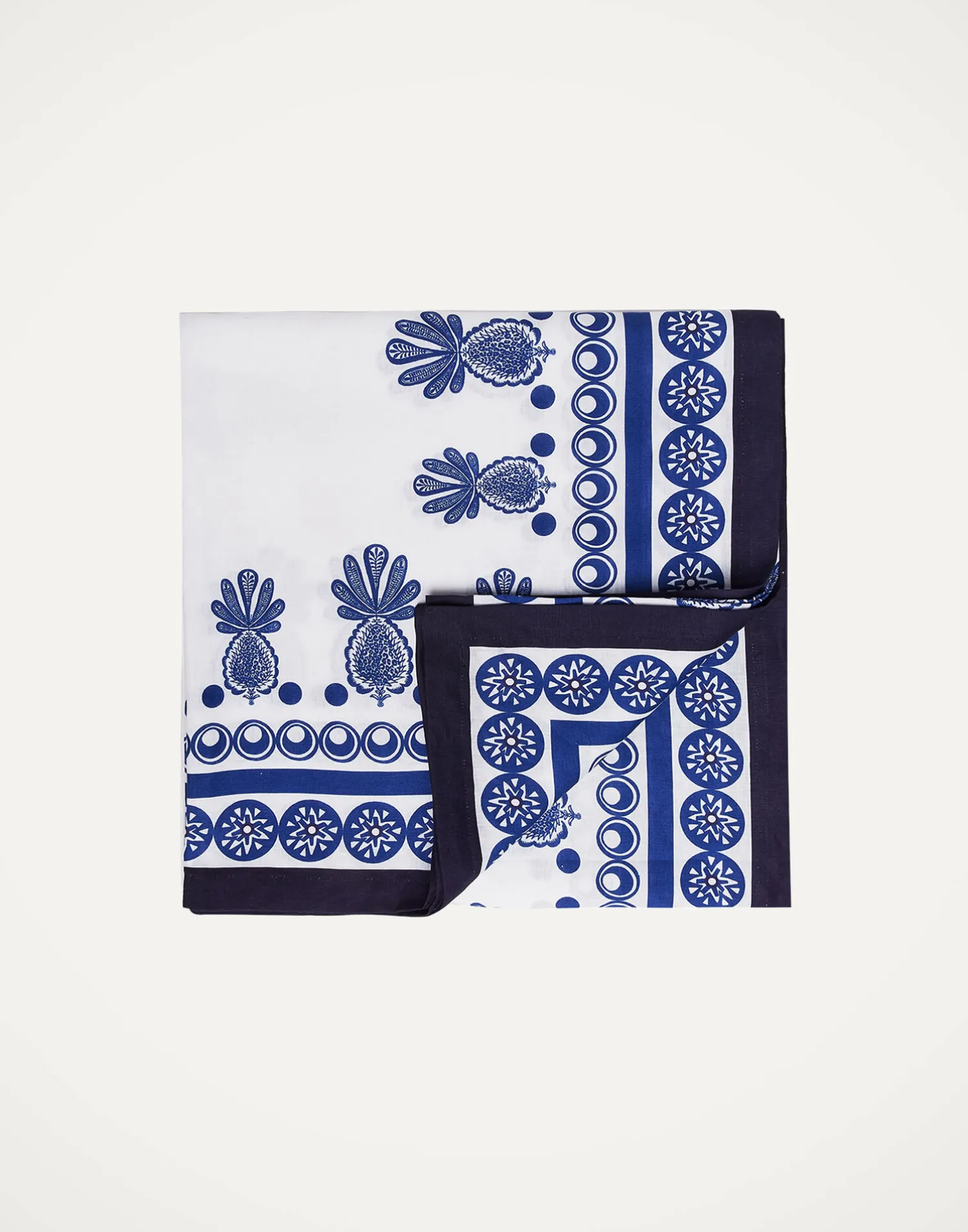 La DoubleJ Tovaglie|Tessili<Medium TableclothBig Pineapple Blu (Placée) in Linen