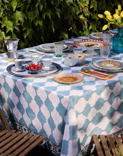 La DoubleJ Tovaglie|Tessili<Medium TableclothPlaza Sky Blue in Linen