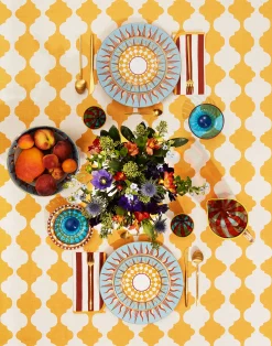 La DoubleJ Tovaglie|Tessili<Medium TableclothPlaza Yellow in Linen