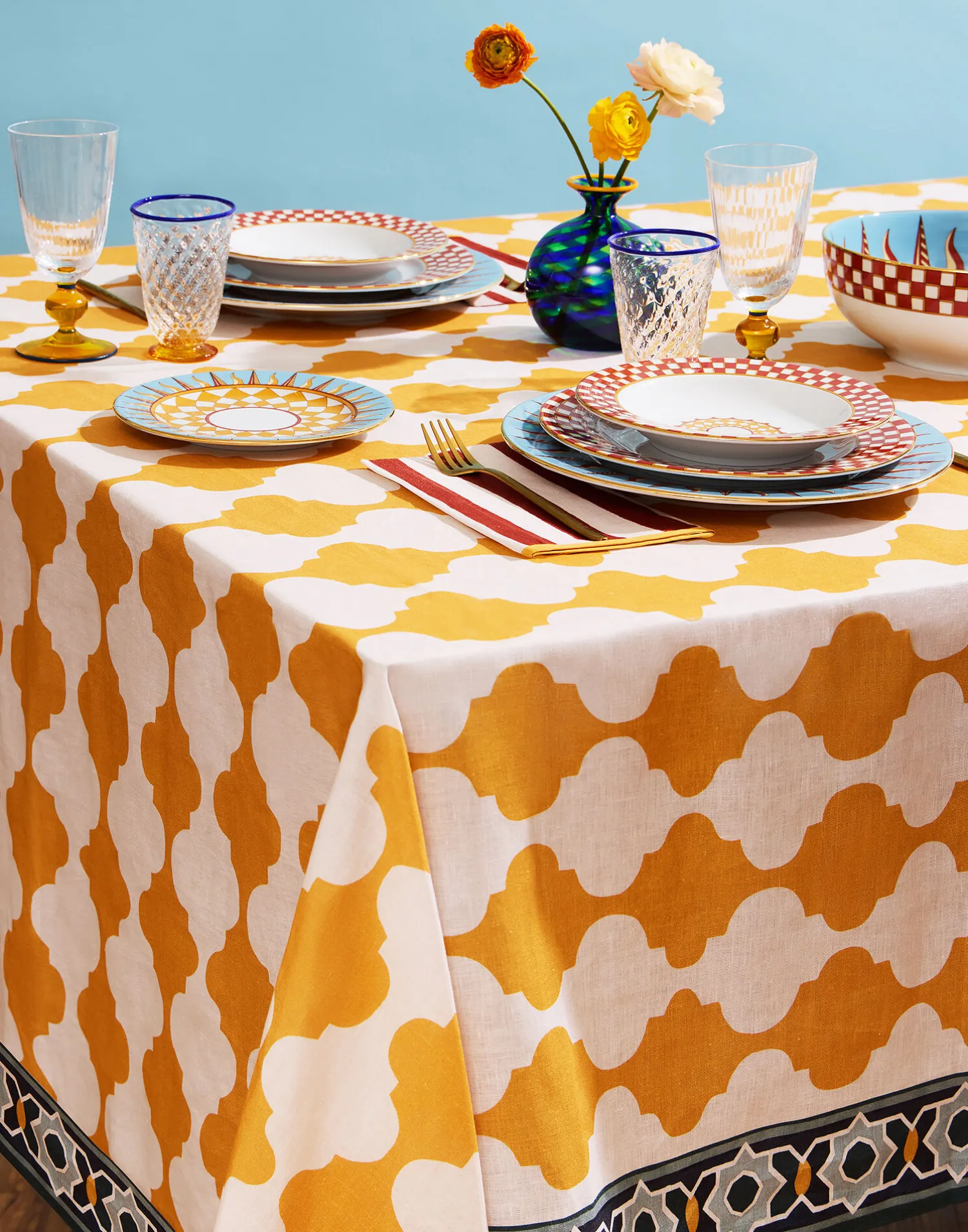 La DoubleJ Tovaglie|Tessili<Medium TableclothPlaza Yellow in Linen