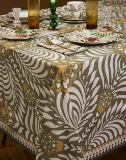 La DoubleJ Tovaglie|Tessili<Medium TableclothTudorLight Green in Linen