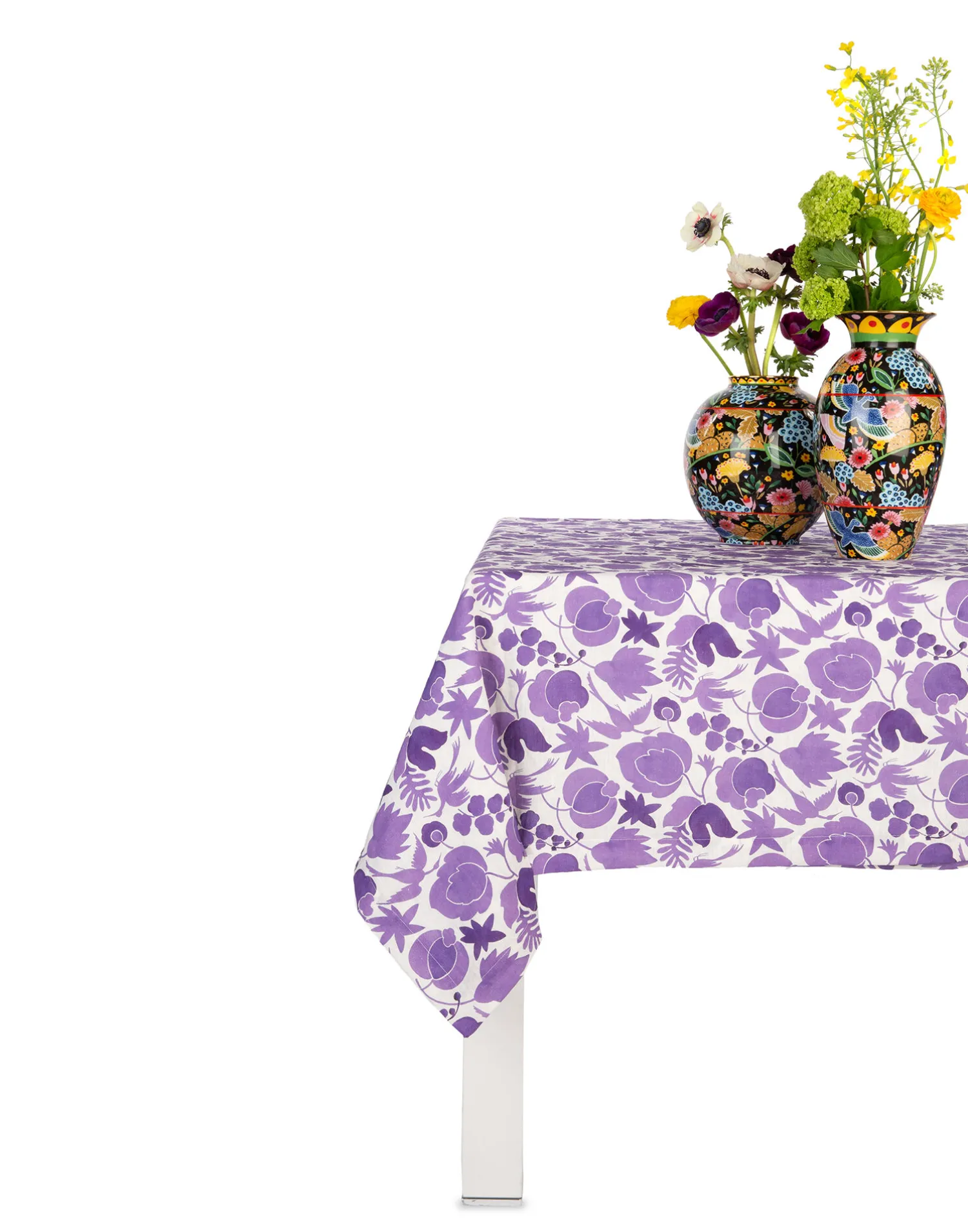 La DoubleJ Tovaglie|Tessili<Medium TableclothWildbird Viola in Linen