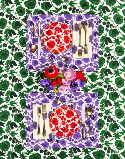 La DoubleJ Tovaglie|Tessili<Medium TableclothWildbird Verde in Linen