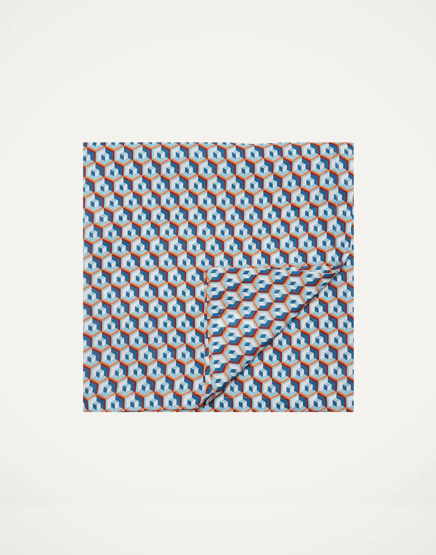 La DoubleJ Tovaglie|Tessili<Medium Tablecloth (180x280)Cubi Blu in Linen
