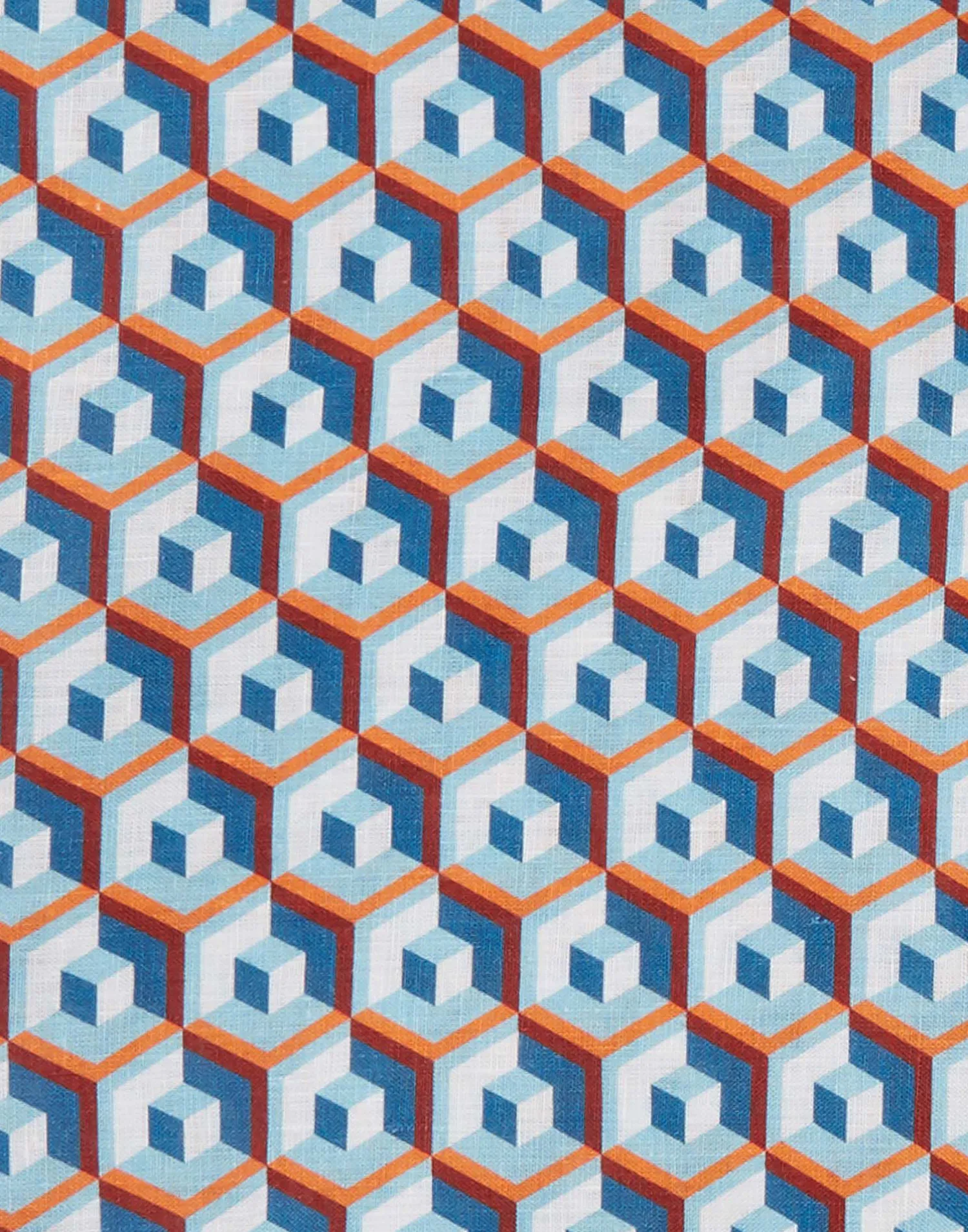 La DoubleJ Tovaglie|Tessili<Medium Tablecloth (180x280)Cubi Blu in Linen