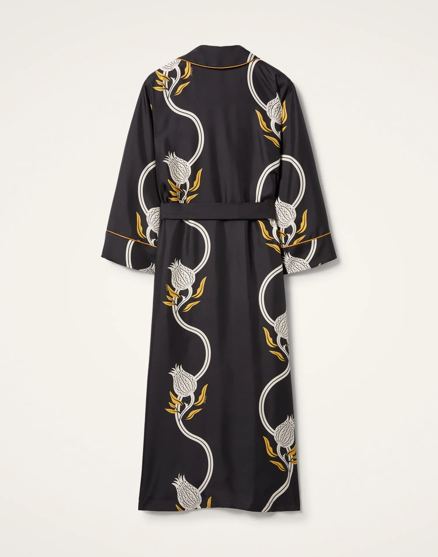 La DoubleJ Vestiti<Midnight DressMelograno Black & White in Silk Twill