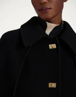 La DoubleJ Capispalla<Milano CapeBlack in Wool
