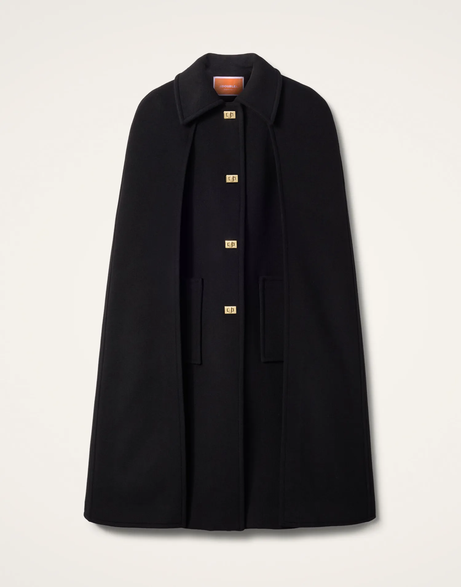 La DoubleJ Capispalla<Milano CapeBlack in Wool