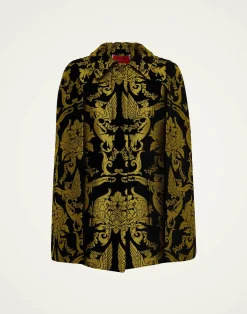 La DoubleJ Capispalla<Milano Mini CapeCherubs Black in Jacquard
