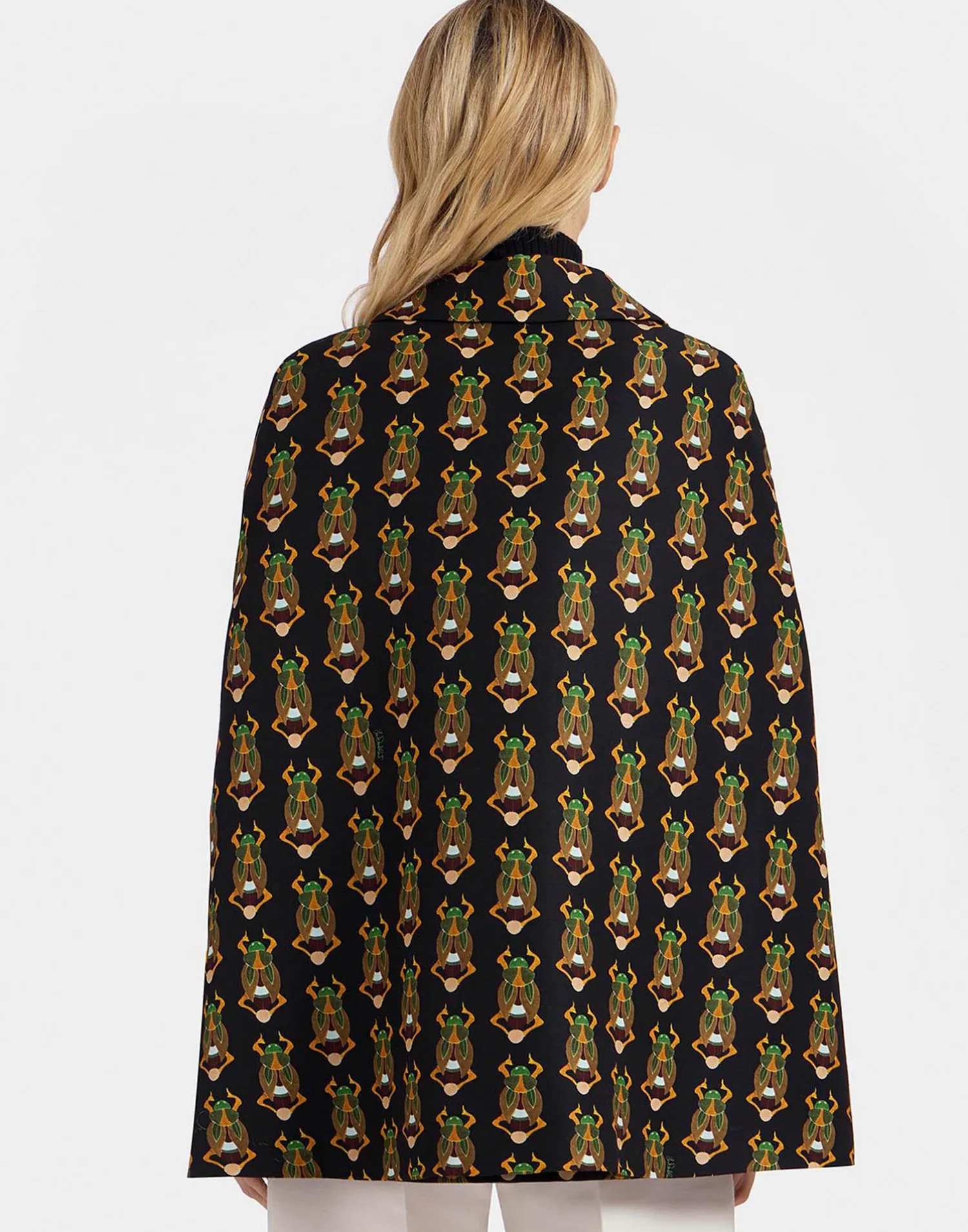 La DoubleJ Capispalla<Milano Mini CapeScarab Black in Cady Wool