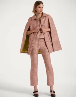 La DoubleJ Capispalla<Milano Mini CapeTulip Pale Pink in Jacquard