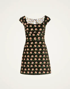La DoubleJ Vestiti<Mini Arabesque DressMayfair Black in Cotton Velvet