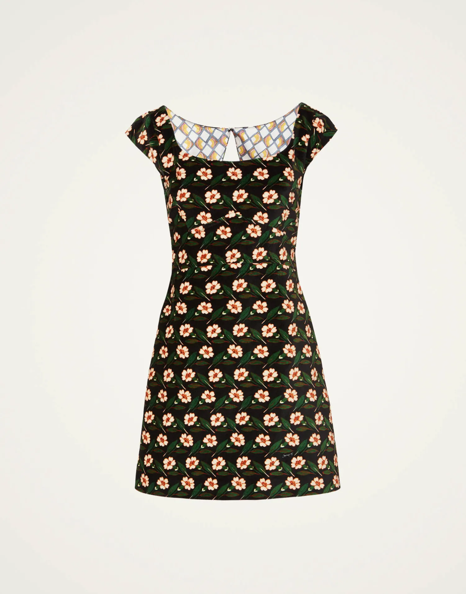 La DoubleJ Vestiti<Mini Arabesque DressMayfair Black in Cotton Velvet
