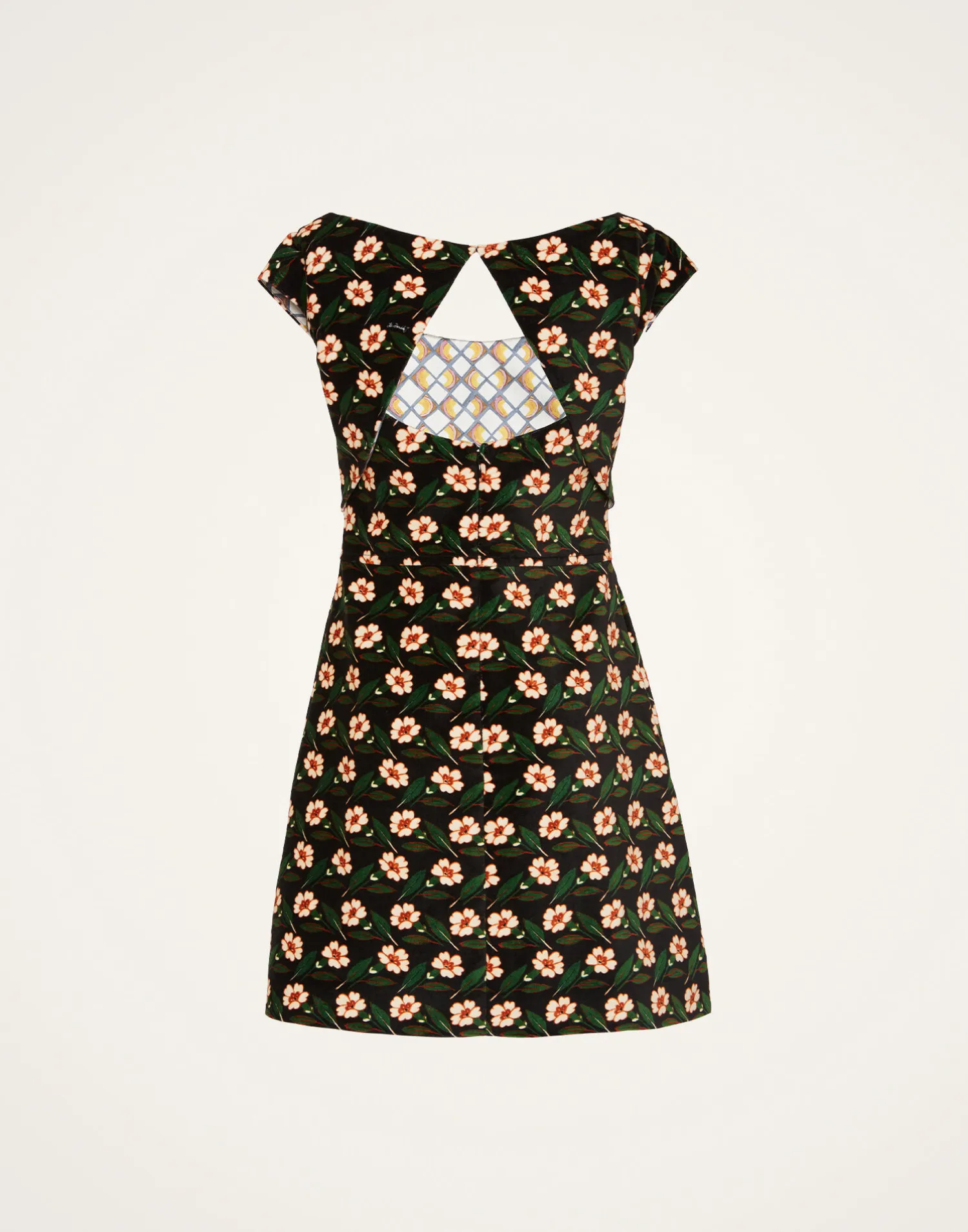 La DoubleJ Vestiti<Mini Arabesque DressMayfair Black in Cotton Velvet