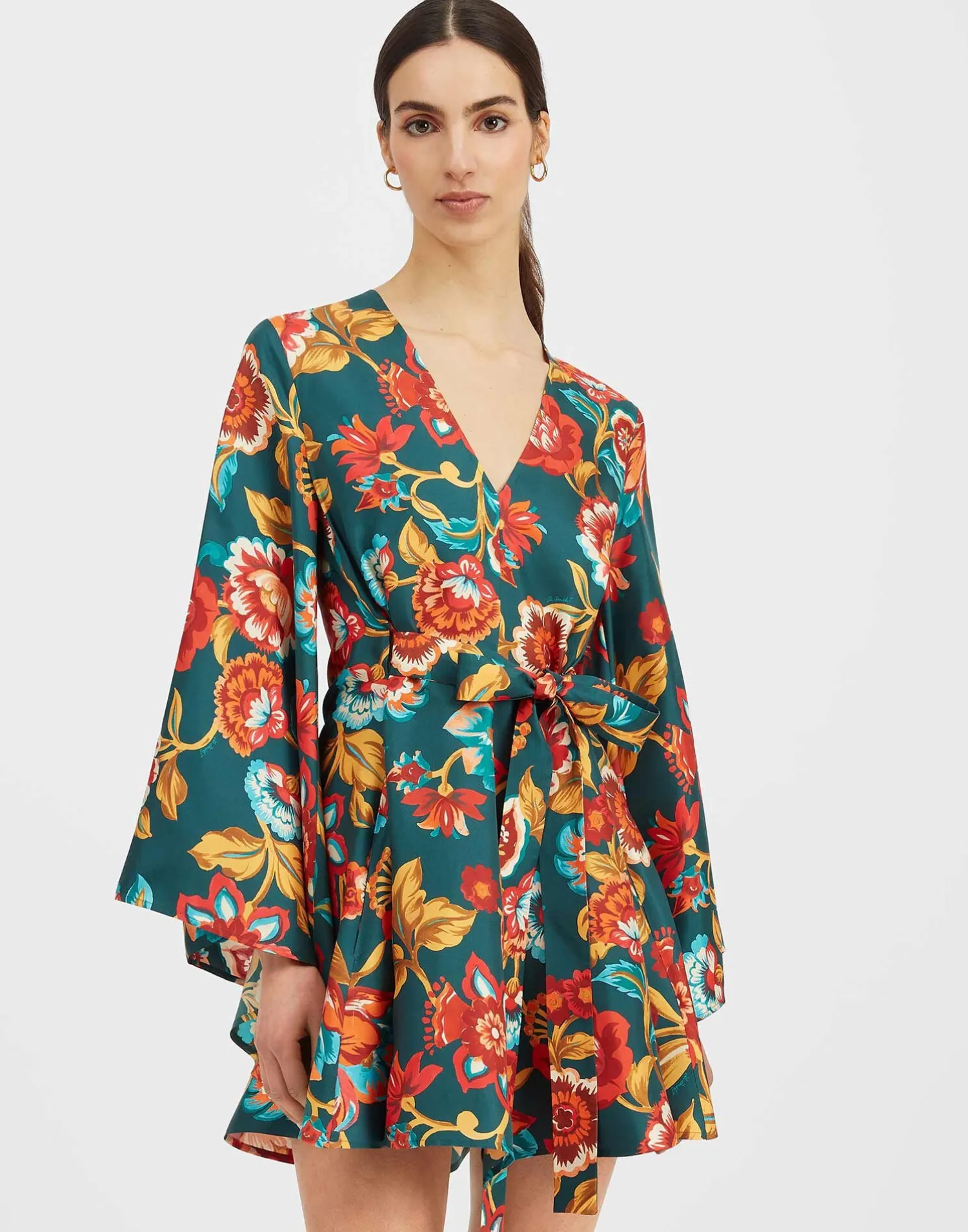 La DoubleJ Party Dressing<Mini Magnifico DressHottie Emerald in Silk Twill